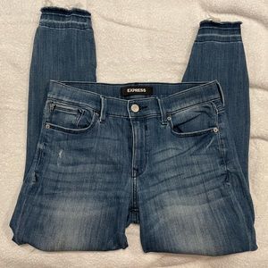 Express distressed cropped Jegging - Sz 6